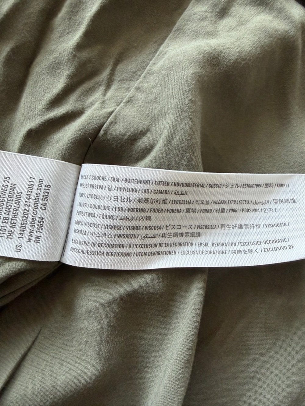 Abercrombie Soft Moto Jacket Olive Green Gray Cropped Lightweight S - Picture 11 of 12